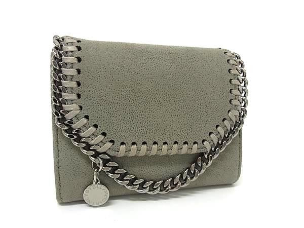 STELLA McCARTNEY ステラ マッカートニー コインケース ファラベラ 391836 グレー系 エコレザー レディース シルバー金具 美品