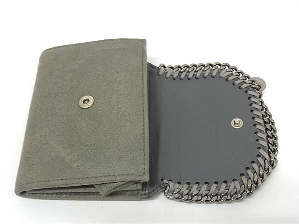 STELLA McCARTNEY ステラ マッカートニー コインケース ファラベラ 391836 グレー系 エコレザー レディース シルバー金具 美品