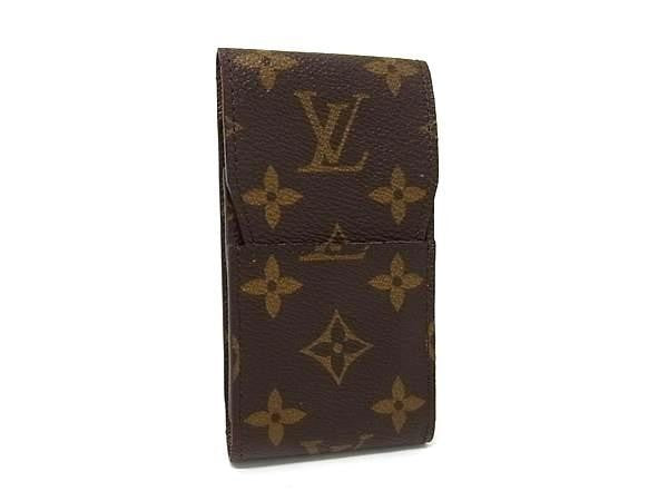 LOUIS VUITTON ルイヴィトン シガレットケース エテュイ シガレット M63024 ブラウン系 モノグラムキャンバス レザー ユニセックス 美品