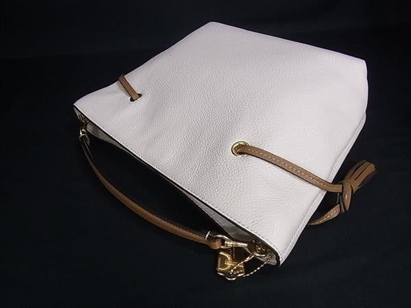 COACH コーチ ハンドバッグ アンディ CA164 チョーク系 レザー レディース 2WAY ショルダーバッグ ゴールド金具 超美品