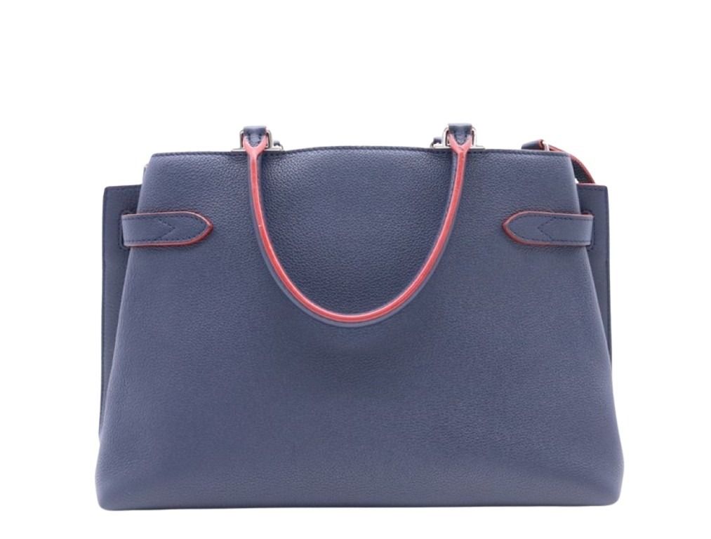LOUIS VUITTON ルイヴィトン ハンドバッグ ロックミー・デー M53645 マリーヌルージュ系 レザー レディース 2WAY ショルダーバッグ ターンロック シルバー金具 美品