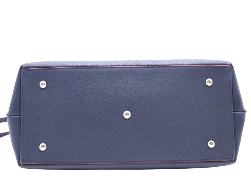 LOUIS VUITTON ルイヴィトン ハンドバッグ ロックミー・デー M53645 マリーヌルージュ系 レザー レディース 2WAY ショルダーバッグ ターンロック シルバー金具 美品