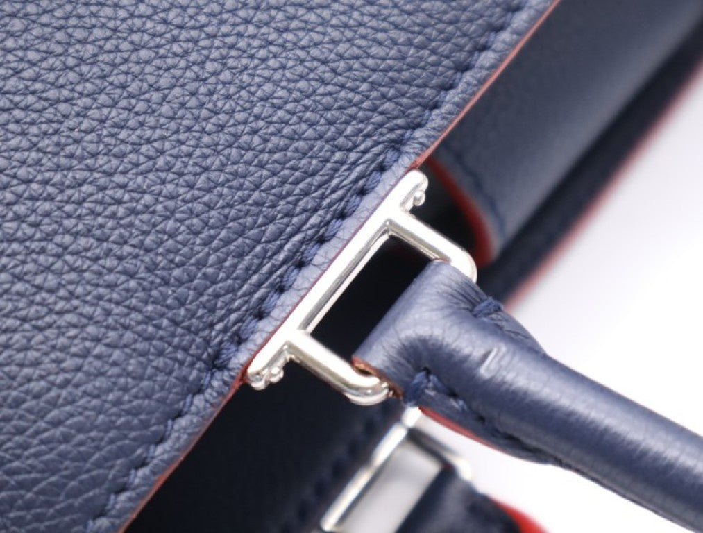 LOUIS VUITTON ルイヴィトン ハンドバッグ ロックミー・デー M53645 マリーヌルージュ系 レザー レディース 2WAY ショルダーバッグ ターンロック シルバー金具 美品