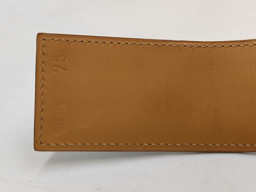 HERMES エルメス ベルト コリエドシアン ブルー系 レザー レディース シルバー金具 美品