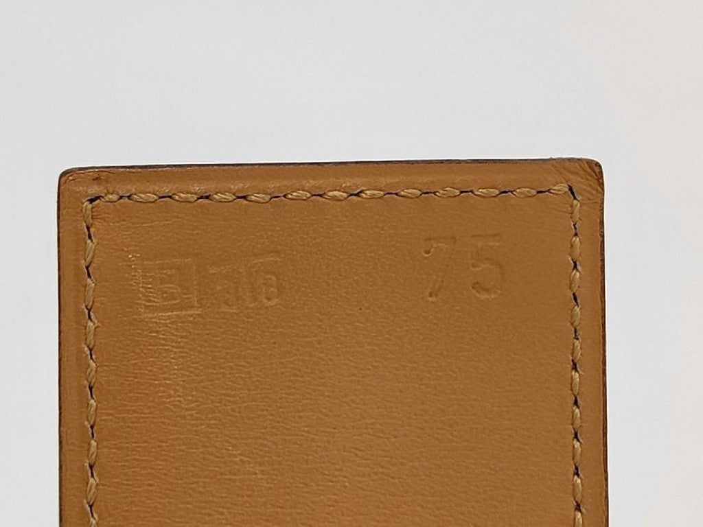 HERMES エルメス ベルト コリエドシアン ブルー系 レザー レディース シルバー金具 美品