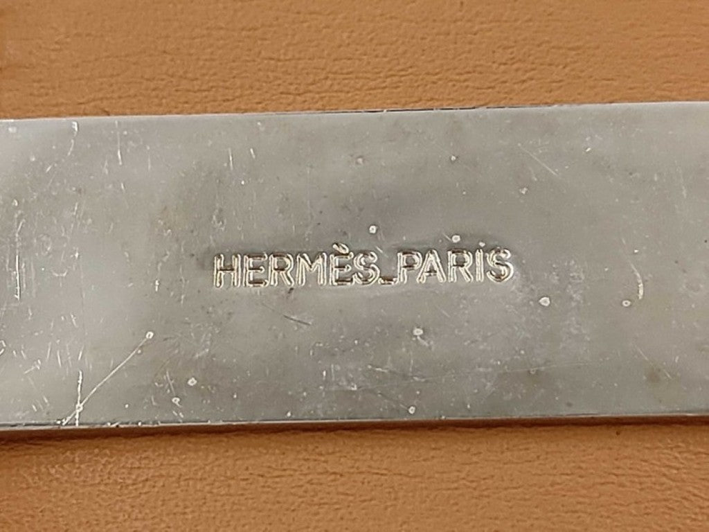 HERMES エルメス ベルト コリエドシアン ブルー系 レザー レディース シルバー金具 美品