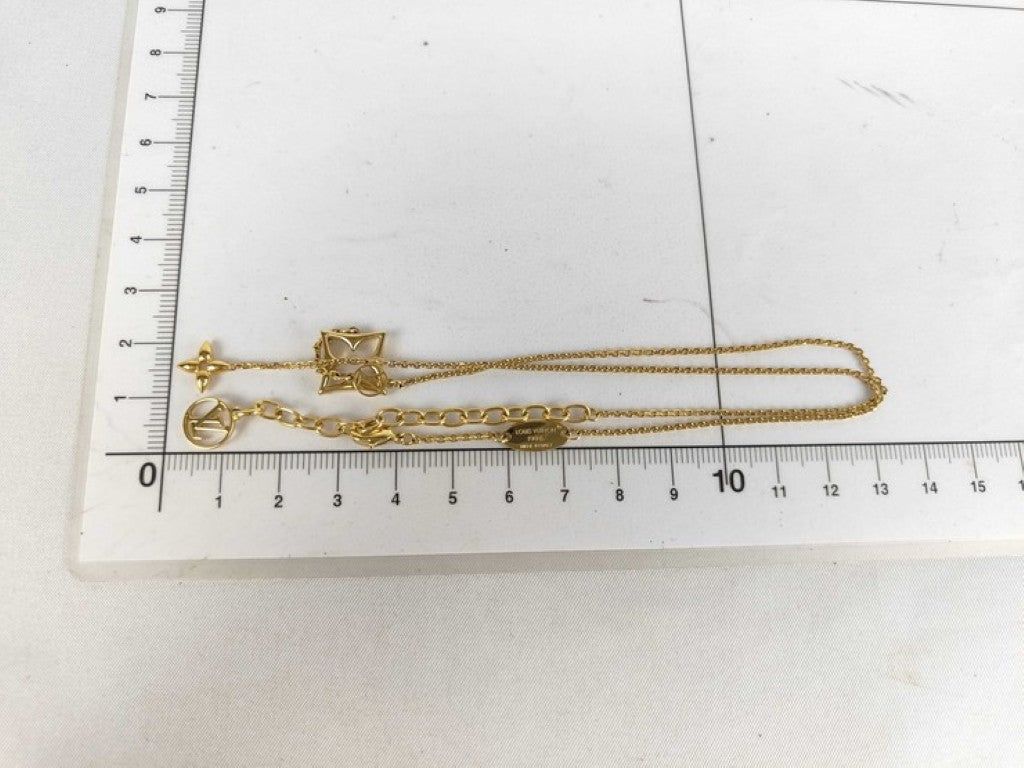LOUIS VUITTON ルイヴィトン ネックレス フラワーグラム M01234 ゴールド系 メタル レディース 美品