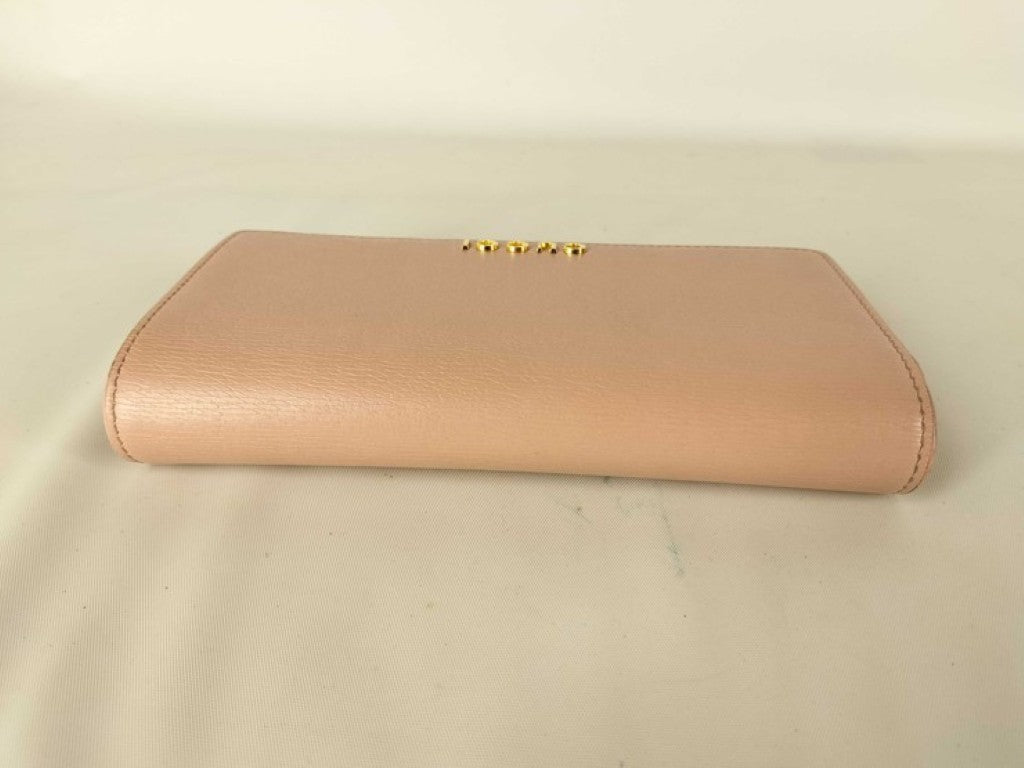 GUCCI グッチ 長財布 772638 ピンク系 レザー レディース 二つ折り ゴールド金具 美品