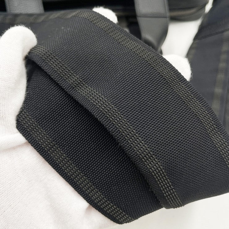 dunhill ダンヒル ビジネスバッグ Dエイト ダブルジップブリーフ L3F141Z ブラック系 PVC レザー メンズ シルバー金具 美品