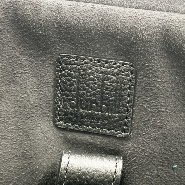 dunhill ダンヒル ビジネスバッグ Dエイト ダブルジップブリーフ L3F141Z ブラック系 PVC レザー メンズ シルバー金具 美品