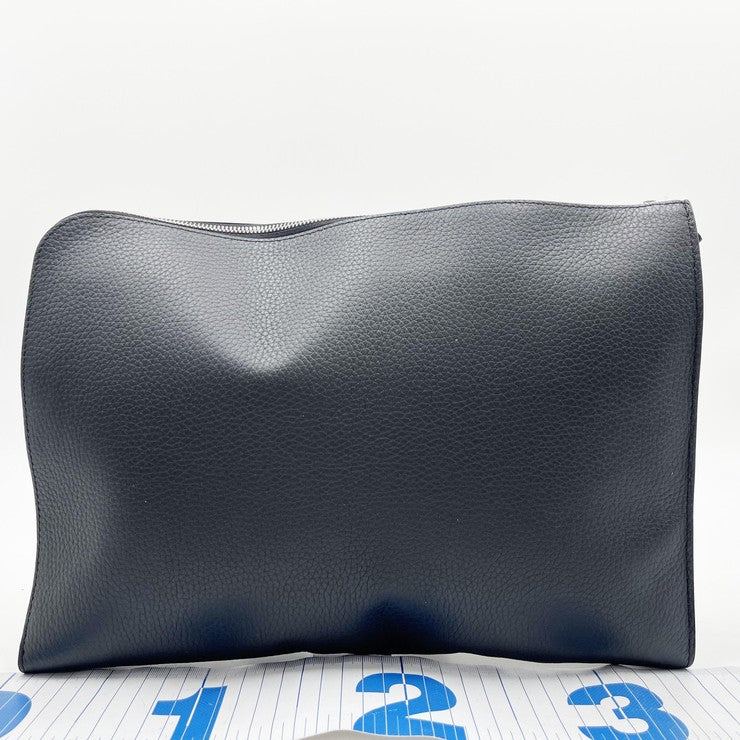 LOUIS VUITTON ルイヴィトン クラッチバッグ ポシェット ジュール GM M67768 ノワール(ブラック)系 トリヨンレザー ユニセックス シルバー金具 美品