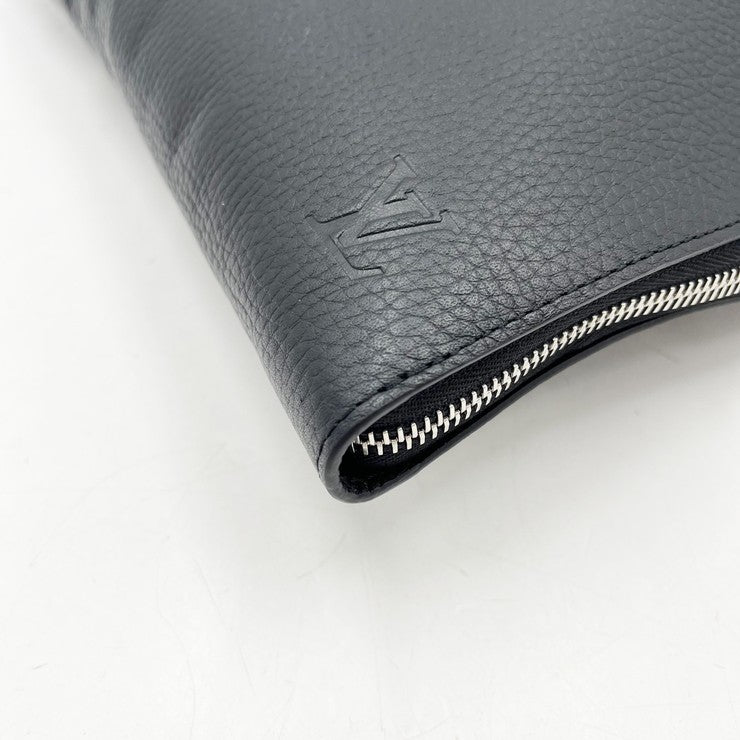 LOUIS VUITTON ルイヴィトン クラッチバッグ ポシェット ジュール GM M67768 ノワール(ブラック)系 トリヨンレザー ユニセックス シルバー金具 美品