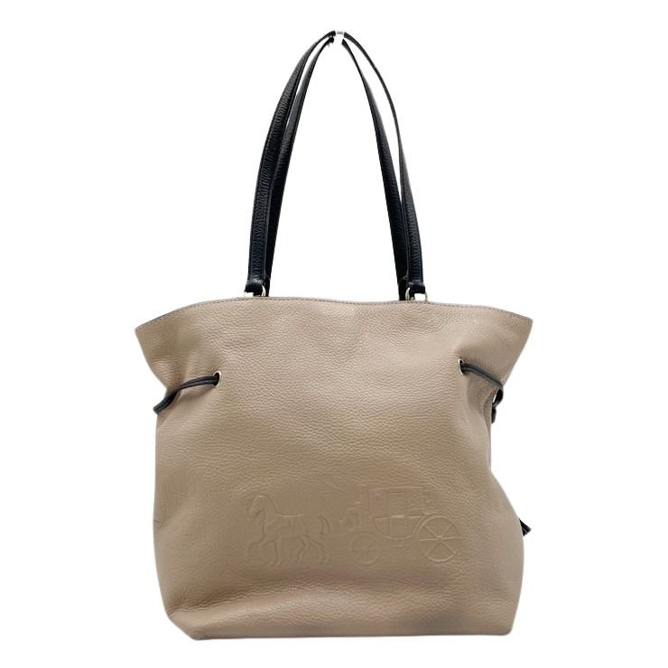 COACH コーチ トートバッグ アンディ CA165 ベージュ ブラック系 レザー レディース 美品