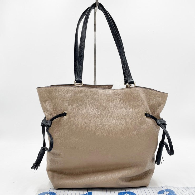 COACH コーチ トートバッグ アンディ CA165 ベージュ ブラック系 レザー レディース 美品