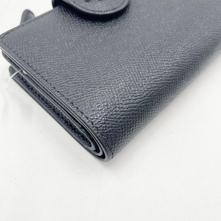 COACH コーチ 二つ折り財布 ミディアムコーナージップウォレット 6390 ブラック系 レザー レディース シルバー金具 超美品