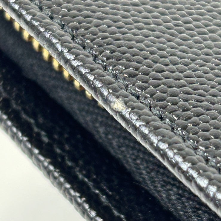 SAINT LAURENT サンローラン クラッチバッグ 328552 ブラック系 レザー ユニセックス ゴールド金具 美品