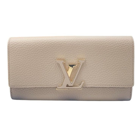 LOUIS VUITTON ルイヴィトン 長財布 ポルトフォイユ･カプシーヌ M61249 ガレ（ピンクベージュ系） トリヨンレザー レディース 二つ折り ゴールド金具 新品未使用展示品
