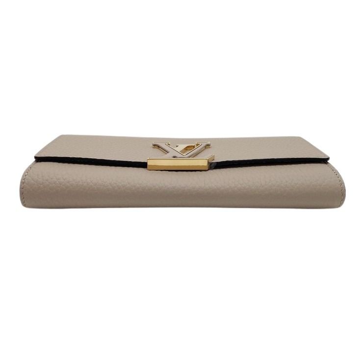 LOUIS VUITTON ルイヴィトン 長財布 ポルトフォイユ･カプシーヌ M61249 ガレ（ピンクベージュ系） トリヨンレザー レディース 二つ折り ゴールド金具 新品未使用展示品