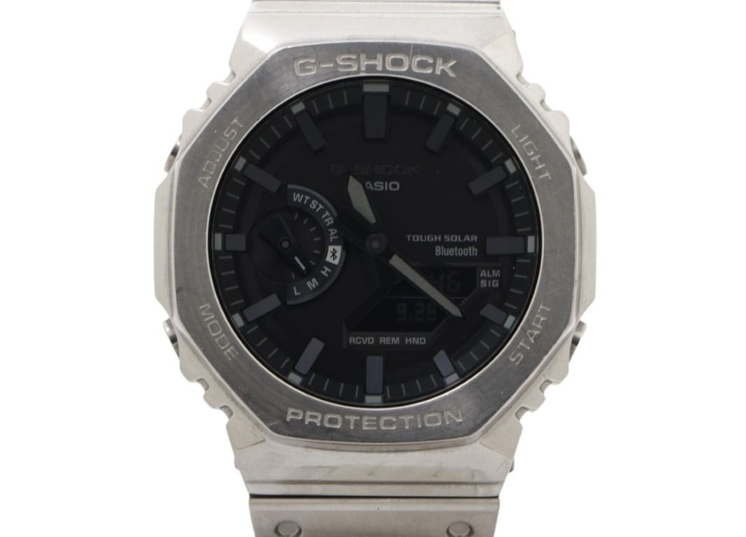 CASIO カシオ 時計 G-SHOCK FULL METAL 2100 Series GM-B2100SD-1AJF グレー シルバー系 ステンレススチール メンズ アナデジ 美品
