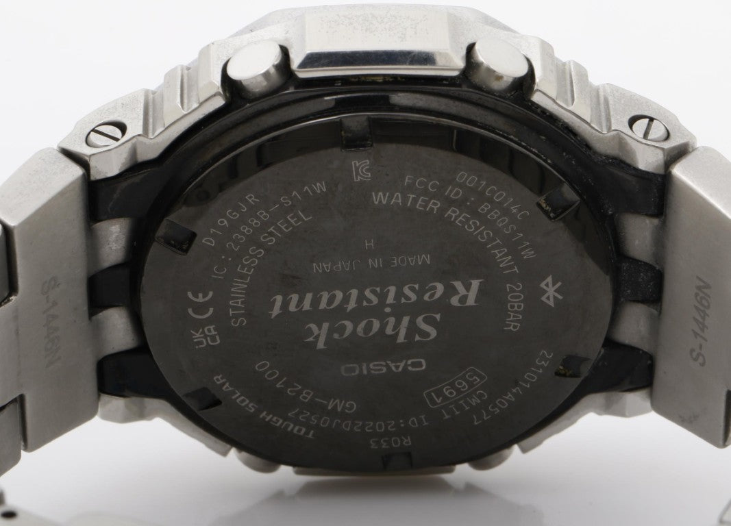 CASIO カシオ 時計 G-SHOCK FULL METAL 2100 Series GM-B2100SD-1AJF グレー シルバー系 ステンレススチール メンズ アナデジ 美品