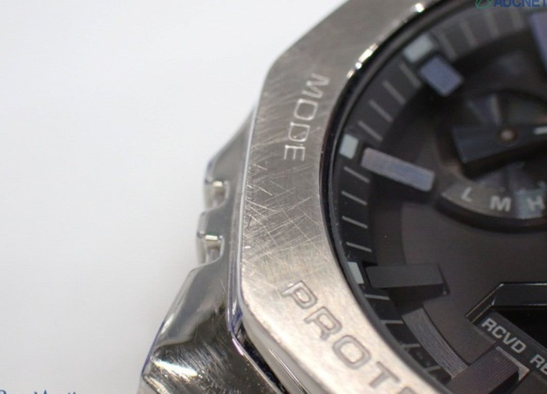 CASIO カシオ 時計 G-SHOCK FULL METAL 2100 Series GM-B2100SD-1AJF グレー シルバー系 ステンレススチール メンズ アナデジ 美品