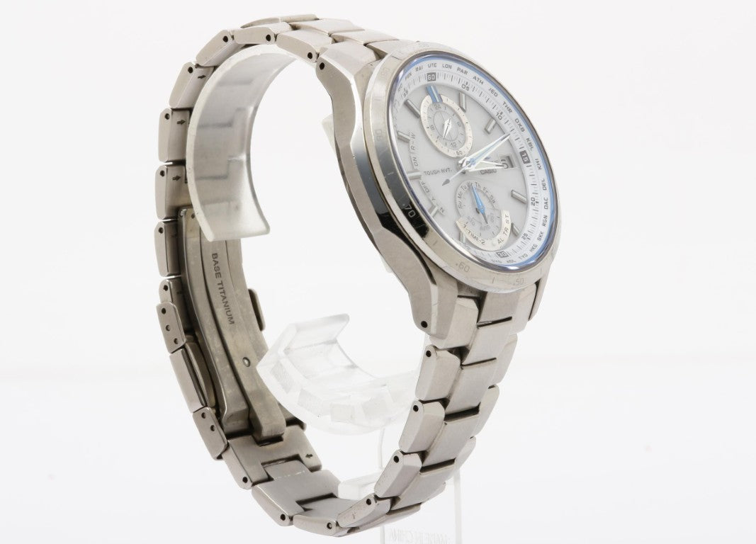 CASIO カシオ 時計 OCEANUS オシアナス OCW-T1000-7AJF ホワイト シルバー系 チタン メンズ アナログ 美品