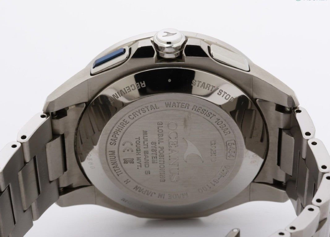 CASIO カシオ 時計 OCEANUS オシアナス OCW-G1100T-1AJF ブラック シルバー系 チタン メンズ アナログ 美品
