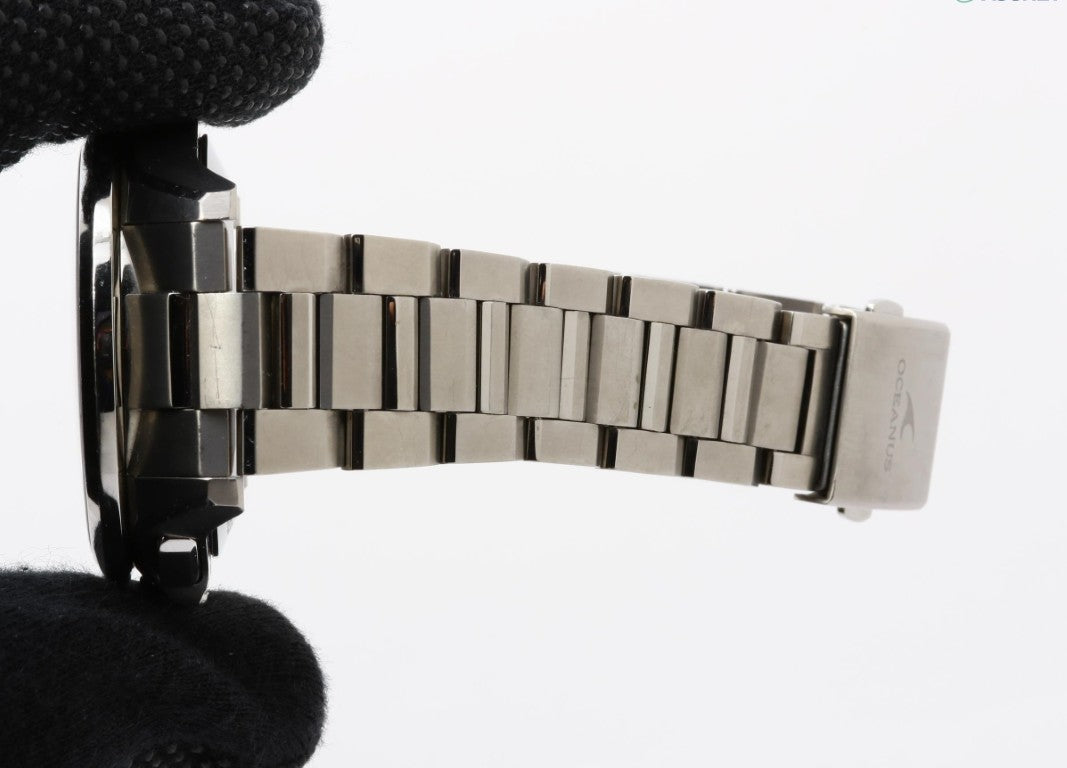 CASIO カシオ 時計 OCEANUS オシアナス OCW-G1100T-1AJF ブラック シルバー系 チタン メンズ アナログ 美品