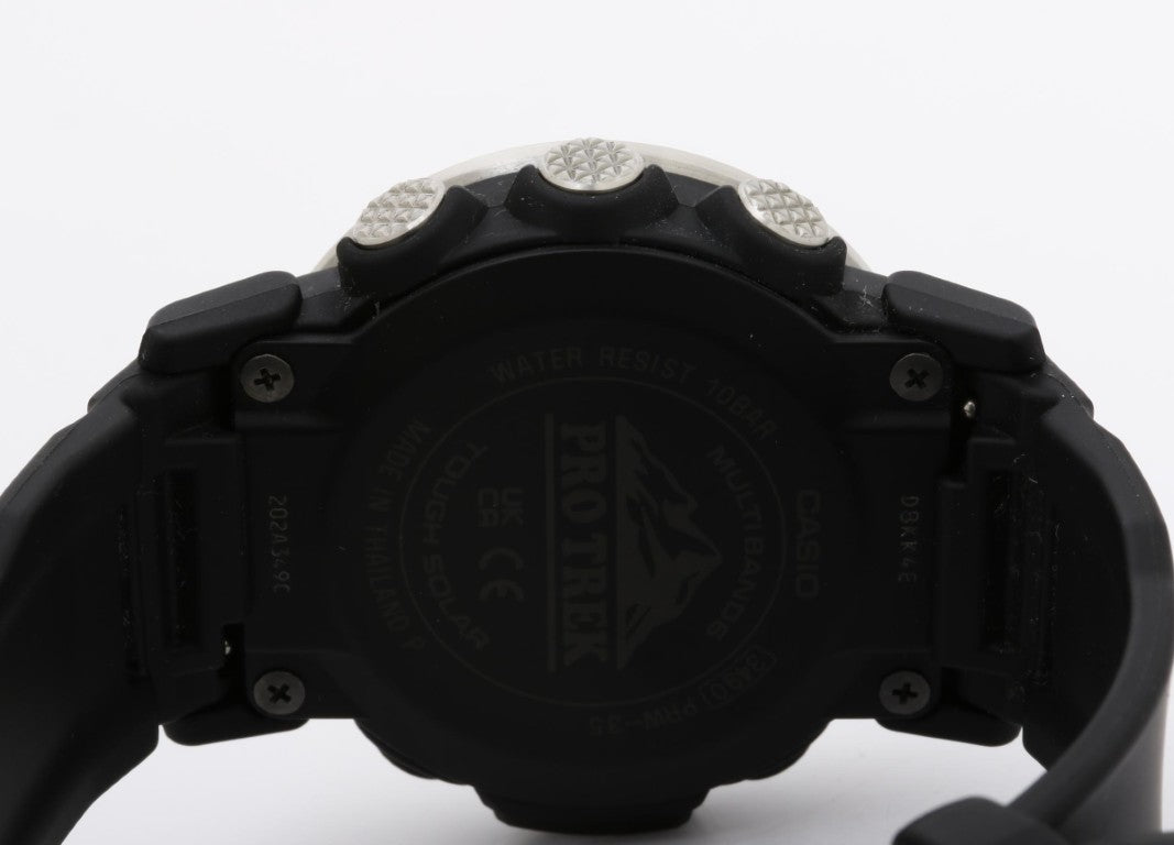 CASIO カシオ 時計 PRO TREK プロトレック Climber Line PRW-35-1AJF ブラック シルバー系 樹脂／ステンレススチール 樹脂バンド メンズ デジタル 美品