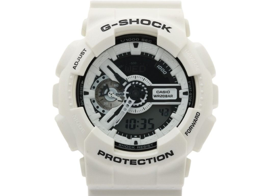 CASIO カシオ 時計 G-SHOCK マハリシコラボ GA-110MH-7AJR ホワイト シルバー系 樹脂 メンズ アナデジ 美品