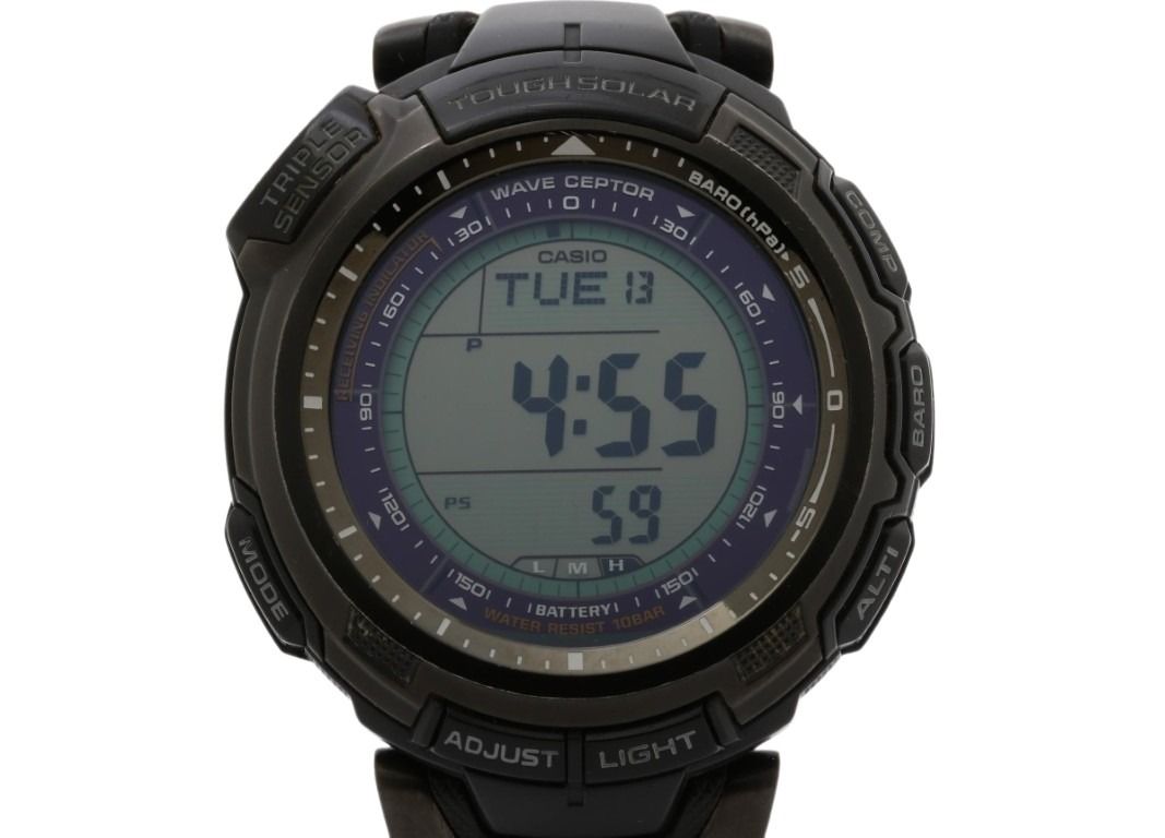 CASIO カシオ 時計 PRO TREK プロトレック PRW-1300YTJ-1JF ブラック系 チタン メンズ デジタル 美品
