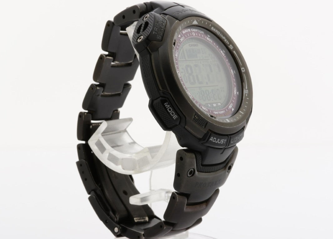 CASIO カシオ 時計 PRO TREK プロトレック PRW-1300YTJ-1JF ブラック系 チタン メンズ デジタル 美品