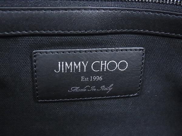 JIMMY CHOO ジミーチュウ トートバッグ ピムリコ ホワイト ブラック レザー レディース スタースタッズ エンボス