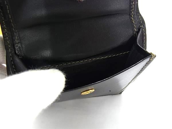 FENDI フェンディ 財布 ペカン 2251 01445 068 カーキ系 PVC レザー メンズ 二つ折り 財布 美品