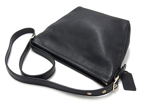 COACH コーチ ショルダーバッグ 36536 ブラック レザー レディース ゴールド金具 美品