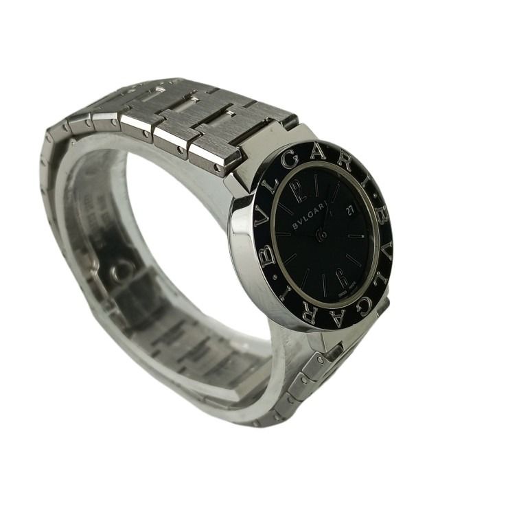 BVLGARI ブルガリ 時計 ブルガリブルガリ BB23SS ブラック文字盤 ステンレススチール レディース アナログ 美品