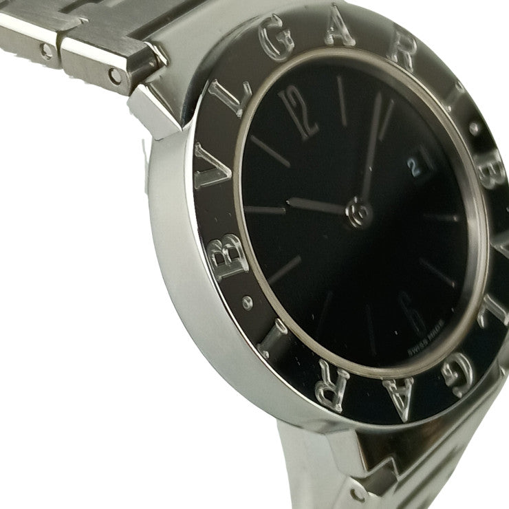 BVLGARI ブルガリ 時計 ブルガリブルガリ BB26SS ブラック文字盤 ステンレススチール レディース アナログ 美品