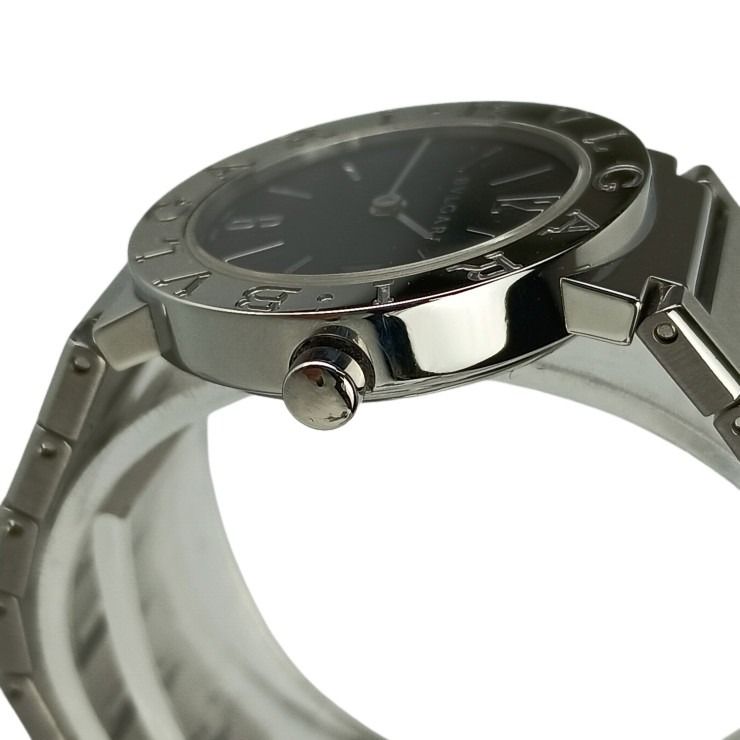 BVLGARI ブルガリ 時計 ブルガリブルガリ BB26SS ブラック文字盤 ステンレススチール レディース アナログ 美品