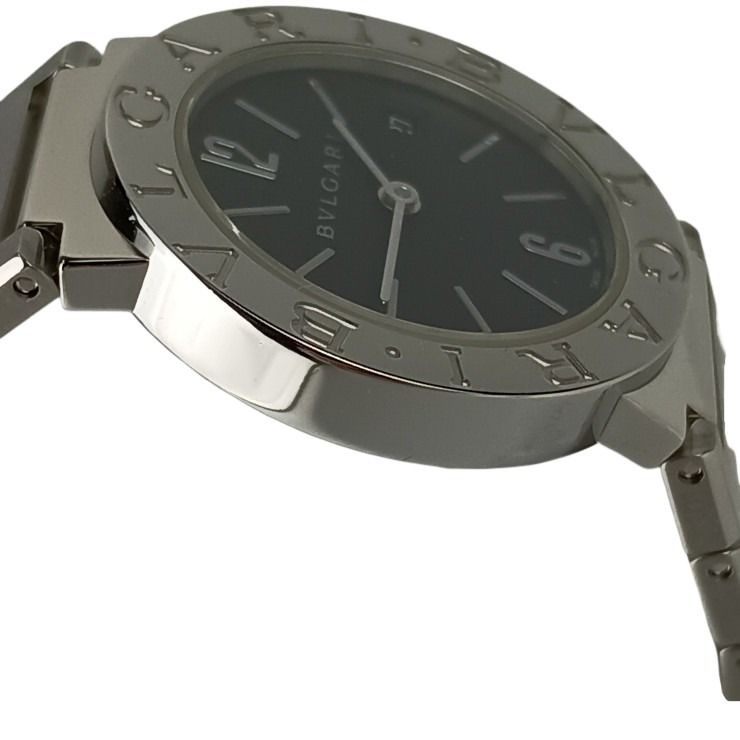 BVLGARI ブルガリ 時計 ブルガリブルガリ BB26SS ブラック文字盤 ステンレススチール レディース アナログ 美品