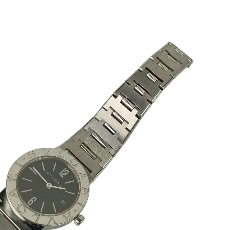BVLGARI ブルガリ 時計 ブルガリブルガリ BB26SS ブラック文字盤 ステンレススチール レディース アナログ 美品