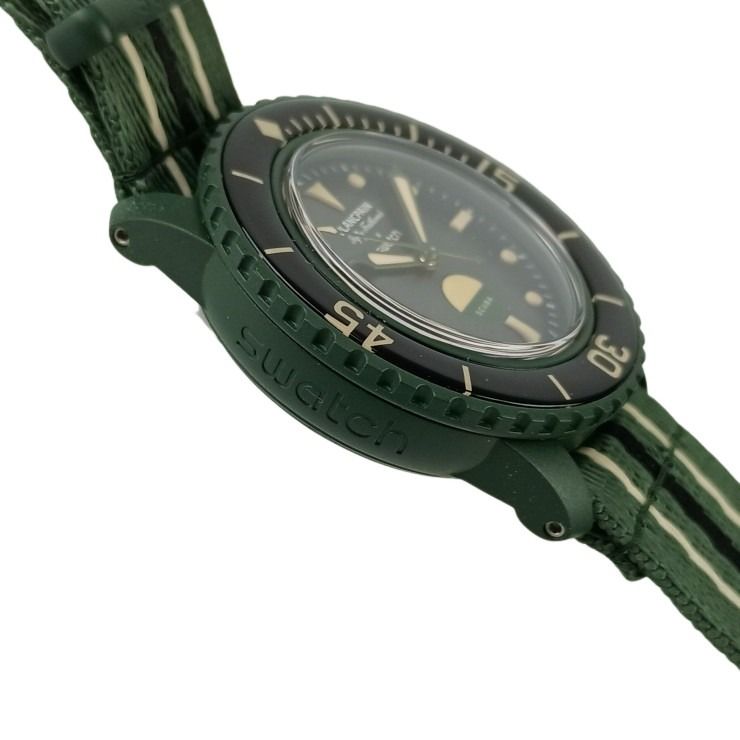 BLANCPAIN swatch ブランパン スウォッチ 時計 SCUBA フィフティファゾムス グリーンアビス SO35G100 グリーン文字盤 バイオセラミック ナイロン メンズ アナログ 新古未使用展示品