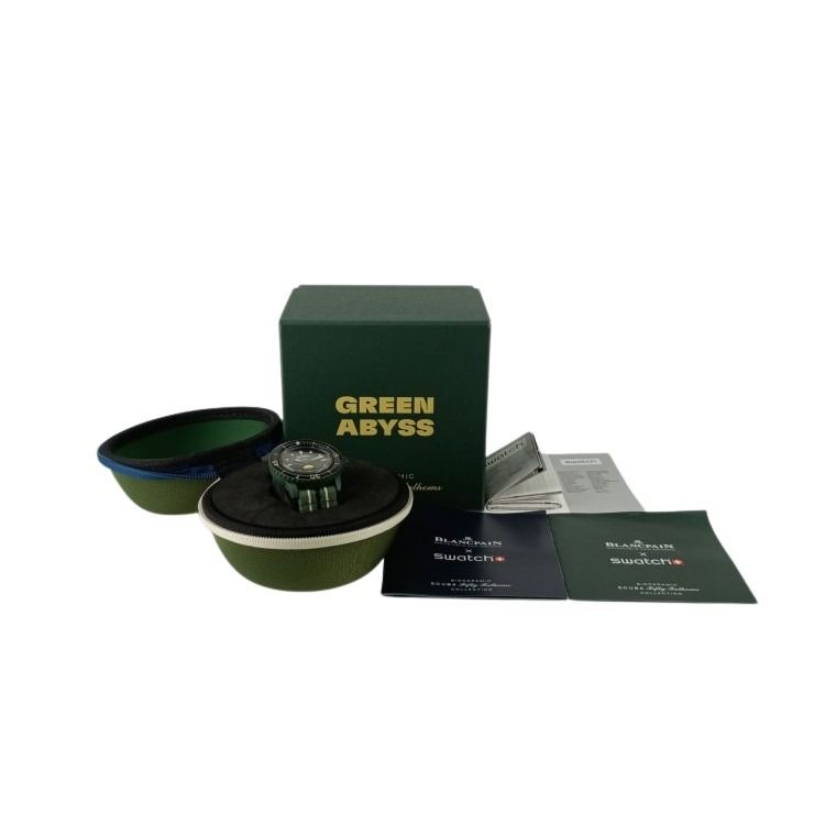 BLANCPAIN swatch ブランパン スウォッチ 時計 SCUBA フィフティファゾムス グリーンアビス SO35G100 グリーン文字盤 バイオセラミック ナイロン メンズ アナログ 新古未使用展示品