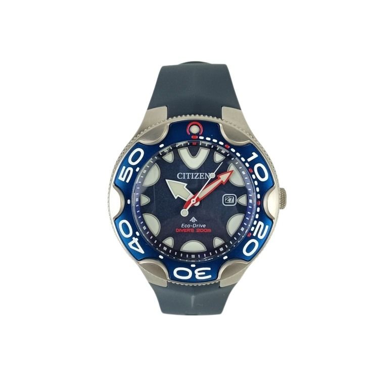 CITIZEN シチズン 時計 プロマスター マリン BN023101L E168S128714 ブルー文字盤 ステンレススチール ラバー メンズ アナログ 美品