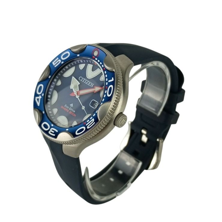 CITIZEN シチズン 時計 プロマスター マリン BN023101L E168S128714 ブルー文字盤 ステンレススチール ラバー メンズ アナログ 美品