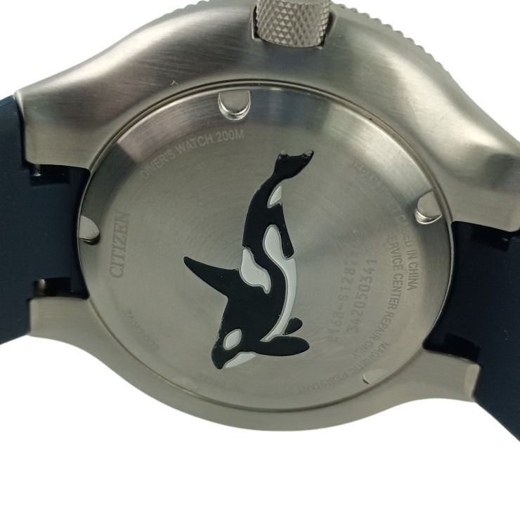 CITIZEN シチズン 時計 プロマスター マリン BN023101L E168S128714 ブルー文字盤 ステンレススチール ラバー メンズ アナログ 美品