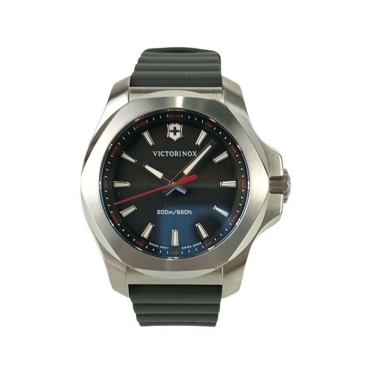 VICTORINOX ヴィクトリノックス 時計 イノックス V 241768 ブラック文字盤 ステンレススチール ユニセックス アナログ 美品