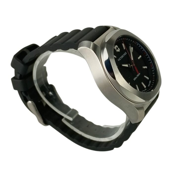 VICTORINOX ヴィクトリノックス 時計 イノックス V 241768 ブラック文字盤 ステンレススチール ユニセックス アナログ 美品