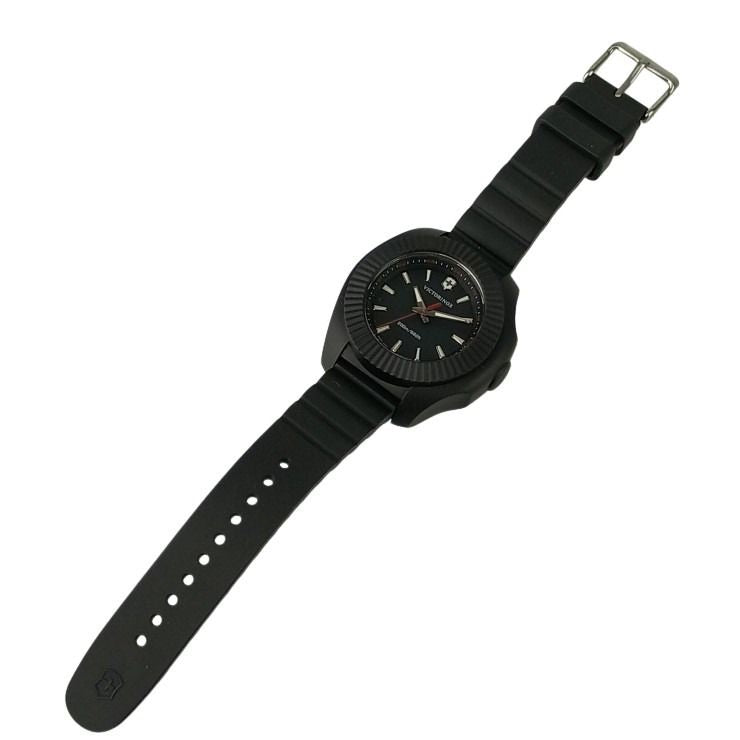VICTORINOX ヴィクトリノックス 時計 イノックス V 241768 ブラック文字盤 ステンレススチール ユニセックス アナログ 美品
