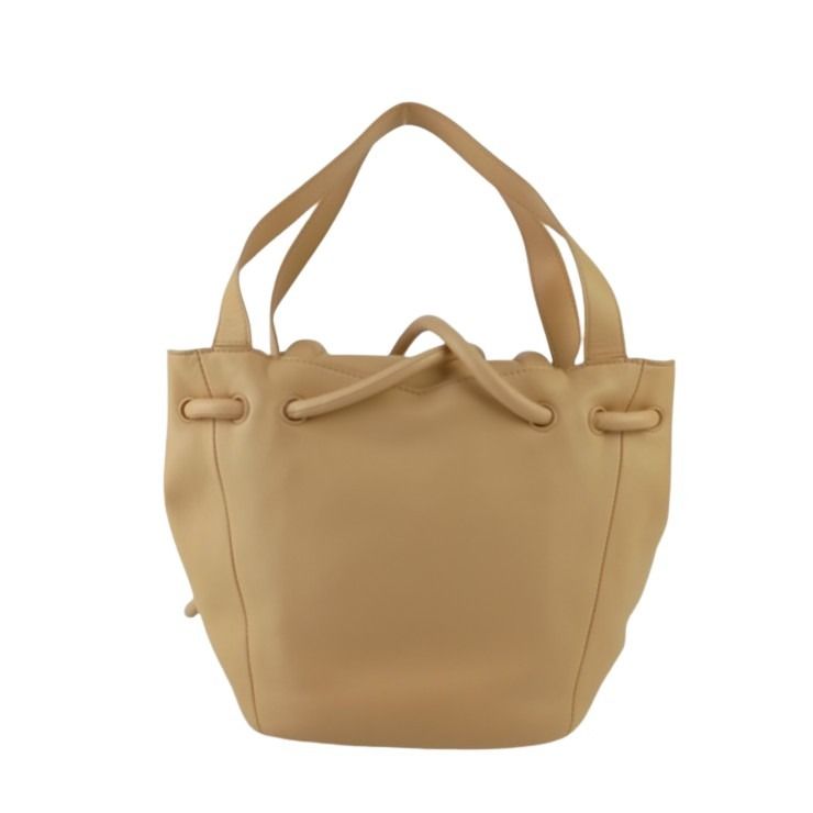 BOTTEGA VENETA ボッテガヴェネタ ショルダーバッグ BEAK ビーク 666531 ベージュ レザー レディース 2WAY ゴールド金具 美品