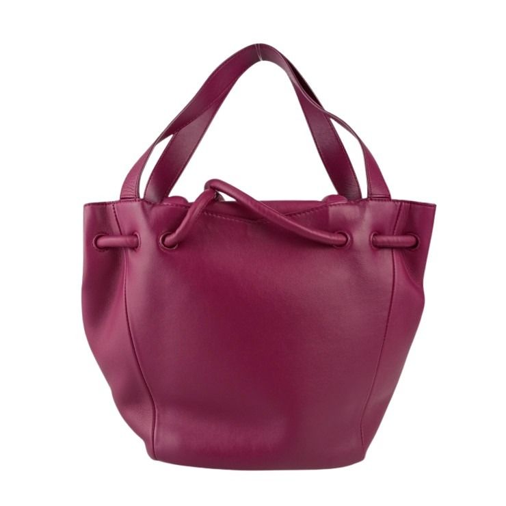 BOTTEGA VENETA ボッテガヴェネタ ショルダーバッグ BEAK ビーク 666531 パープル系 レザー レディース 2WAY ゴールド金具 美品